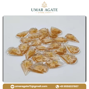Ensemble de runes en forme de flèche en citrine, Futhark, gravé sur cristal, fait main, pierre précieuse sculptée, outil spirituel, cadeau - Product Image 2