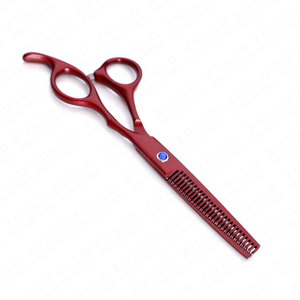 Professional Red Powder Coated <b>Barber</b> Scissors <b>Set</b> Stainless Steel Hair Cutting Shears with Custom Logo - Product Image 4