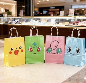 Sacs cadeaux en papier kraft pour <span class=keywords><strong>bébé</strong></span>, thème Pikachu, impression personnalisée tendance, dessin animé - Product Image 5