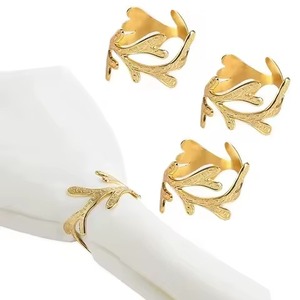 Juego de Anillos para Servilletas de Lujo Modernos en Oro Mate, Anillos Decorativos de Metal para Servilletas de Mesa para Bodas, Venta al Por Mayor - Product Image 4