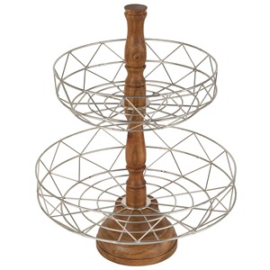 Wooden Stand And Metal Basket For <b>Fruit</b> <b>Storage</b> Multipurpose Household <b>Storage</b> Easy To Clean And Maintain Wholesale From india - Product Image 1