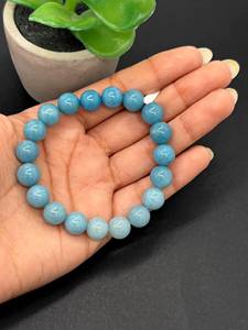 Pulsera de Turquesa Natural y Topacio Azul, Chapada en Oro Rosa, Hecha a Mano, Joyería Vintage para Mujer, Regalo al por Mayor - Product Image 3