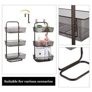 Stylish Black Metal 3 Tier Spice <b>Rack</b> For Tea Coffee And Sugar Organizer Seasoning Container Holder And Grocery Organization - Product Image 2