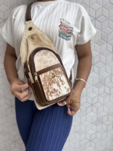 Cowhide <b>Leather</b> Hair Hide Fashion Shoulder <b>Bag</b> Stylish Trending Travel Handbag Easy Carry Money Belt Zip Multi Uses <b>Bags</b> - Product Image 1