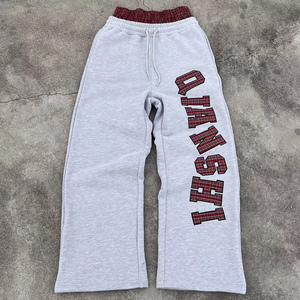 Pantalon de jogging ample et respirant pour homme, coupe évasée, avec cordon de serrage, logo personnalisé, style streetwear, imperméable - Product Image 4