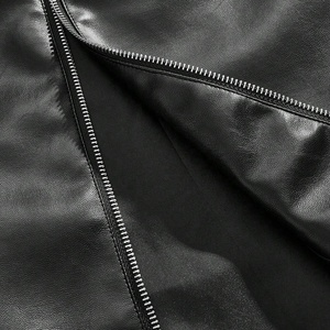 Chaqueta de moto de invierno para hombre personalizada más vendida, cuello levantado, cierre de cremallera, cuero genuino, seda, servicio OEM disponible - Product Image 6