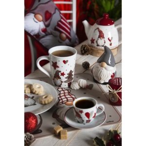 Set di Tazze da Caffè Excelsa con Piattino, Porcellana Gnomo, 7 Cl, Multicolore - Product Image 4