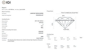 Bague de fiançailles en diamant cultivé en laboratoire de 0,59 ct, taille ronde, clarté E VVS1, certificat IGI, vente en gros, diamant CVD, fournisseurs vérifiés - Product Image 3