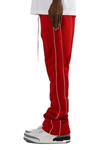 Pantalones Apilados Estilo Urbano con Puños en los Tobillos, Pantalones Deportivos Apilados de Vanguardia, Ropa Urbana Moderna - Product Image 5