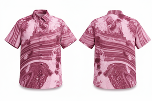 Chemise à manches courtes au design moderne, coupe confortable, motif abstrait élégant et personnalisé, chemise décontractée pour l'été, la plage et les soirées - Product Image 5