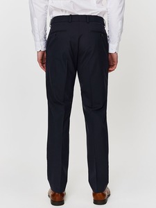 Pantalon de bureau professionnel pour homme, style formel, coupe droite, en toile respirante, taille mi-haute, poids moyen, tenue élégante - Product Image 2