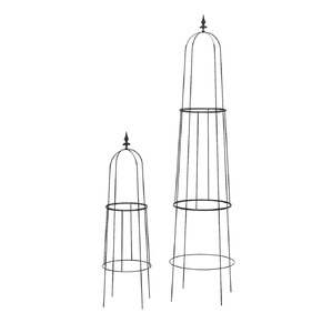 Obélisque de jardin très demandé en fer léger pour plantes grimpantes, lot de 2 supports de plantes connectables - Product Image 2
