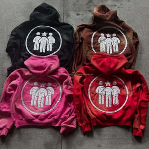 Personnalisé Heavyweight Zipper Up Sun Faded Fabricants Acid Wash Hoodie Patch Applique Brodé Recadrée Boxy Distressed Hoodies - Product Image 1