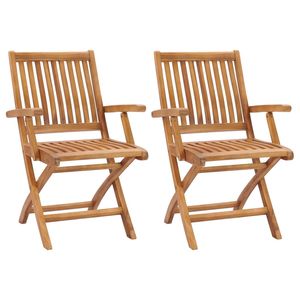 Set di 2 Sedie da Giardino in Teak - Product Image 1