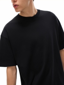 Camisetas de Algodón 100% para Hombre, al por Mayor, Ecológicas, de Secado Rápido, Transpirables, Tallas Grandes, Holgadas, con Hombros Caídos, Cuello Redondo, Manga Corta - Product Image 2