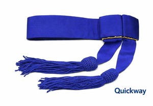 Cinturón de Cintura Ceremonial de Tela Trenzada con Hebilla Ajustable de Latón, Color Azul Rey, para Vestido, Uniforme, Desfile Formal - Product Image 2