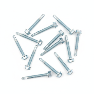 Premium Carbon Steel Hex Washer Head Self-Drilling <b>Screws</b> (Metric/Inch) Zinc Coated Class 8 Heavy Duty Corrosion Resistant Deep - Product Image 1