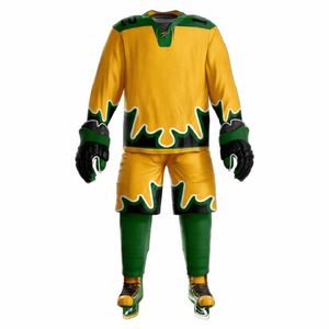 Conjunto de Uniforme de Hockey sobre Hielo Sublimado Personalizado para Hombre, Jersey y Pantalones de Poliéster Transpirable, Kits de Hockey para Entrenamiento de Invierno, OEM - Product Image 2