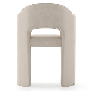 Chaise de salle à manger moderne rembourrée, fauteuil capitonné en velours, chaise d'appoint pour salle à manger, mobilier de maison - Product Image 5