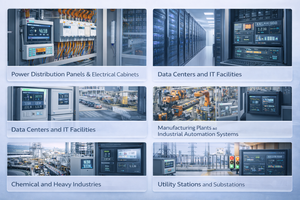 Système de surveillance et d'alerte de la température des barres omnibus du compteur de puissance numérique triphasé 220V - Product Image 2
