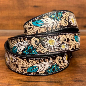 Sangle de sac à main de remplacement occidentale en cuir usiné à la main de qualité extrême sangle de caméra et de guitare avec boutons-pression en laiton antique - Product Image 4