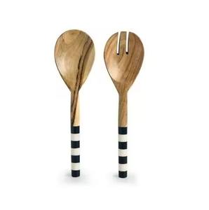 Cuchara de madera de estilo rústico, cuchara de cocina natural para mezclar arroz, curry, sopa, salsa, herramienta de cocina para restaurante - Product Image 6