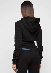 Survêtement pour femme en molleton de coton noir, coupe ajustée, uni, décontracté, longueur totale, fabrication Hawk Eye Sports (vérifié par PayPal) - Product Image 6