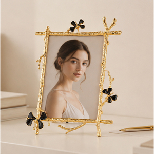 Luxury Gold Metal <b>Twig</b> Photo Frame Handcrafted Botanical Picture Frame for Tabletop Home <b>Decor</b> and Wedding Gifts - Product Image 2