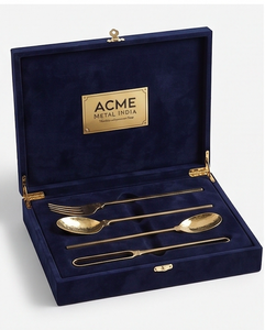 Ensemble de couverts en acier inoxydable doré mat avec poignée ouverte, finition PVD doré mat et design à boucle ouverte, idéal pour les mariages, les restaurants et les hôtels. - Product Image 4
