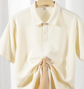 Nouveau design – T-shirt sportif tricoté uni et ample pour homme, à séchage rapide, en promotion - Product Image 4