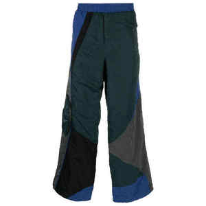 Pantalon de survêtement unisexe style streetwear, coupe ample, patchwork color block, coupe-vent, en nylon, cargo, joggers - Product Image 5