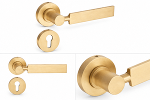 Manija de palanca italiana mate antigua con base decorativa para puertas, ideal para aplicaciones residenciales, comerciales e interiores. - Product Image 3