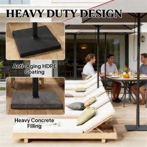Base de parasol de terrasse noire uniquement – Support de parasol d'extérieur de qualité supérieure - Product Image 3