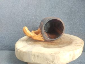 Rustic Wooden Kuksa Mug Natural Wood Camping Cup Scandinavian Outdoor Coffee <b>Drinking</b> Bowl Handmade Wholesale B2B - Product Image 2