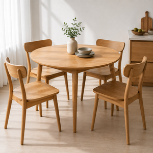 ARTERRA Premium Small Space <b>Round</b> <b>Dining</b> <b>Table</b> <b>Set</b> Modern Wooden <b>Dining</b> Room Chairs <b>Set</b> <b>for</b> Home Living - Product Image 6