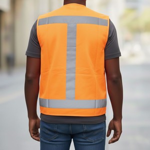 Chaleco Reflectante de Alta Visibilidad con Múltiples Bolsillos para Trabajadores de Construcción, Almacenes y Fábricas - Product Image 6