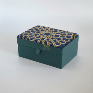 Premium <b>Floral</b> Beaded Trinket <b>Box</b> Handmade Jewelry Storage Case Decorative Gift <b>Box</b> Bulk Supplier NOORIMS AKBAR HANDICRAFTS 1-3L - Product Image 1