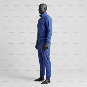 Ensemble de survêtements personnalisés légers avec vestes en nylon à fermeture éclair et coupe-vent imperméables réfléchissants en nylon - Product Image 5