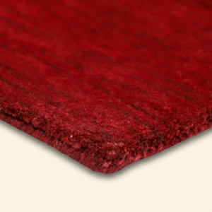 Tapis en laine tufté à la main Ruby Ember Rouge Profond, écologique, antidérapant, texturé uni, pour salon, chambre, hôtel - Product Image 6