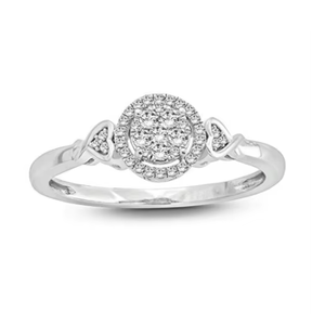 Bague en diamant véritable 0,60 TCW pour femme en or blanc 14 carats |   Bague de fiançailles ronde Halo, bijoux fins pour anniversaire de mariage, cadeau de mariage - Product Image 2