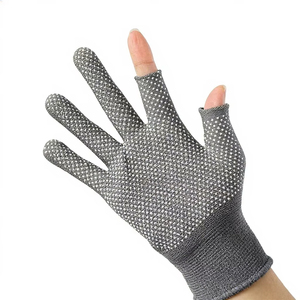 Cotton <b>Knit</b> Industrial Safety Work <b>Gloves</b> Factory Supplier Cotton PVC Dotted <b>Gloves</b> Grip <b>Gloves</b> Factory Cotton Dotted Work <b>Glove</b> - Product Image 2