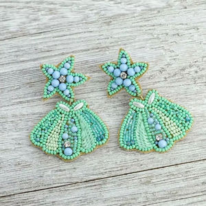 2026 Trending Embraided Seed Beaded Hoop Earring <b>Light</b> Handmade <b>Butterfly</b> Beadwork Dangle For Wedding Festive Jewelry Accessory - Product Image 5