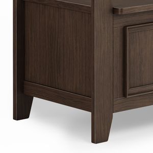Amherst Farmhouse Brown <b>Entryway</b> Storage <b>Bench</b> Home Organization Essential - Product Image 6