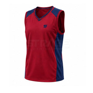 Uniforme de Baloncesto Personalizado, Transpirable, 100% Poliéster, Diseño sin Mangas con Ajuste Cómodo para Entrenamiento y Práctica - Product Image 4