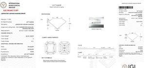 Diamante sintético cultivado en laboratorio con certificación IGI, talla radiante, color H, claridad VS1, 40.28 quilates, tamaño grande, CVD. - Product Image 2