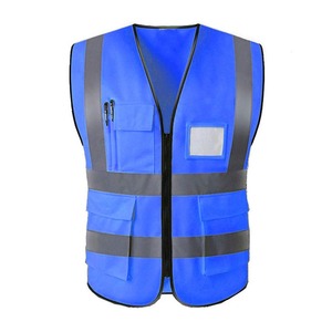 Gilet de sécurité haute visibilité, bandes réfléchissantes jaunes, plusieurs poches, vêtements de travail - Product Image 3