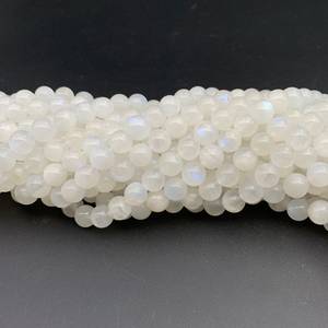 Perles de pierre de lune arc-en-ciel AAA 6mm 8mm 10mm, lisses, rondes, polies, en vrac, pour la fabrication de bijoux, fournitures de cristal - Product Image 4