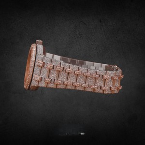 Designer Luxury Vintage Stainless Steel Sapphire ETA Automatic <b>Mechanical</b> Movement <b>Watches</b> Iced VVS Moissanite <b>for</b> <b>Men</b> Wholesale - Product Image 3