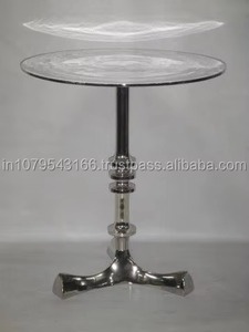 Table basse moderne en verre avec structure métallique, meuble décoratif pour salon - Product Image 2