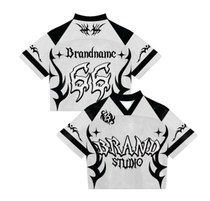 Camiseta de Fútbol Personalizada de Marca, para Hombre, Negra, de Malla Transpirable, Manga Corta, con Estampado Sublimado, Número 77, Ropa Deportiva de Equipo - Product Image 4